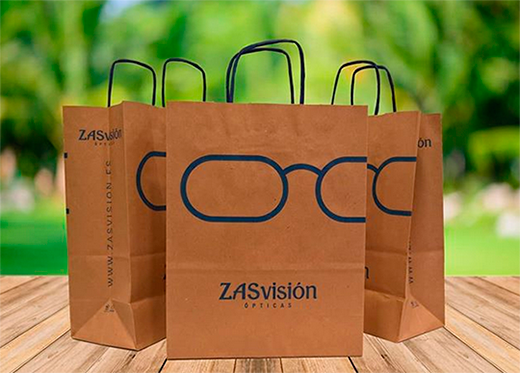 Bolsa papel 100% reciclado Zas Visi�n